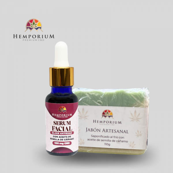 Serum Facial Elixir Antiedad + Jabón CBD